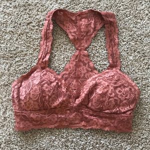 Dusty rose lace bralette - Size S 🌹